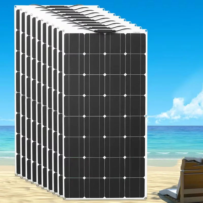 Solar Panel 2000W 12V Bendable Battery Charge Flexible Solar Panels for Home Car Roof Solar Panel System
