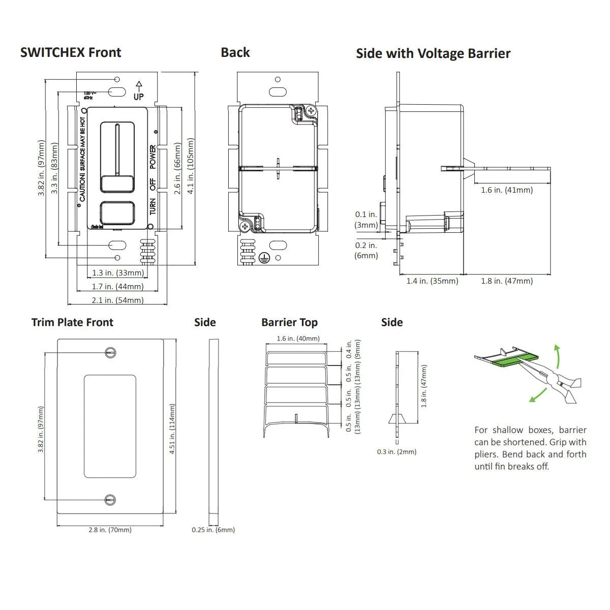 SWITCHEX 60 Watts, 24VDC LED Driver and Dimmer Switch
