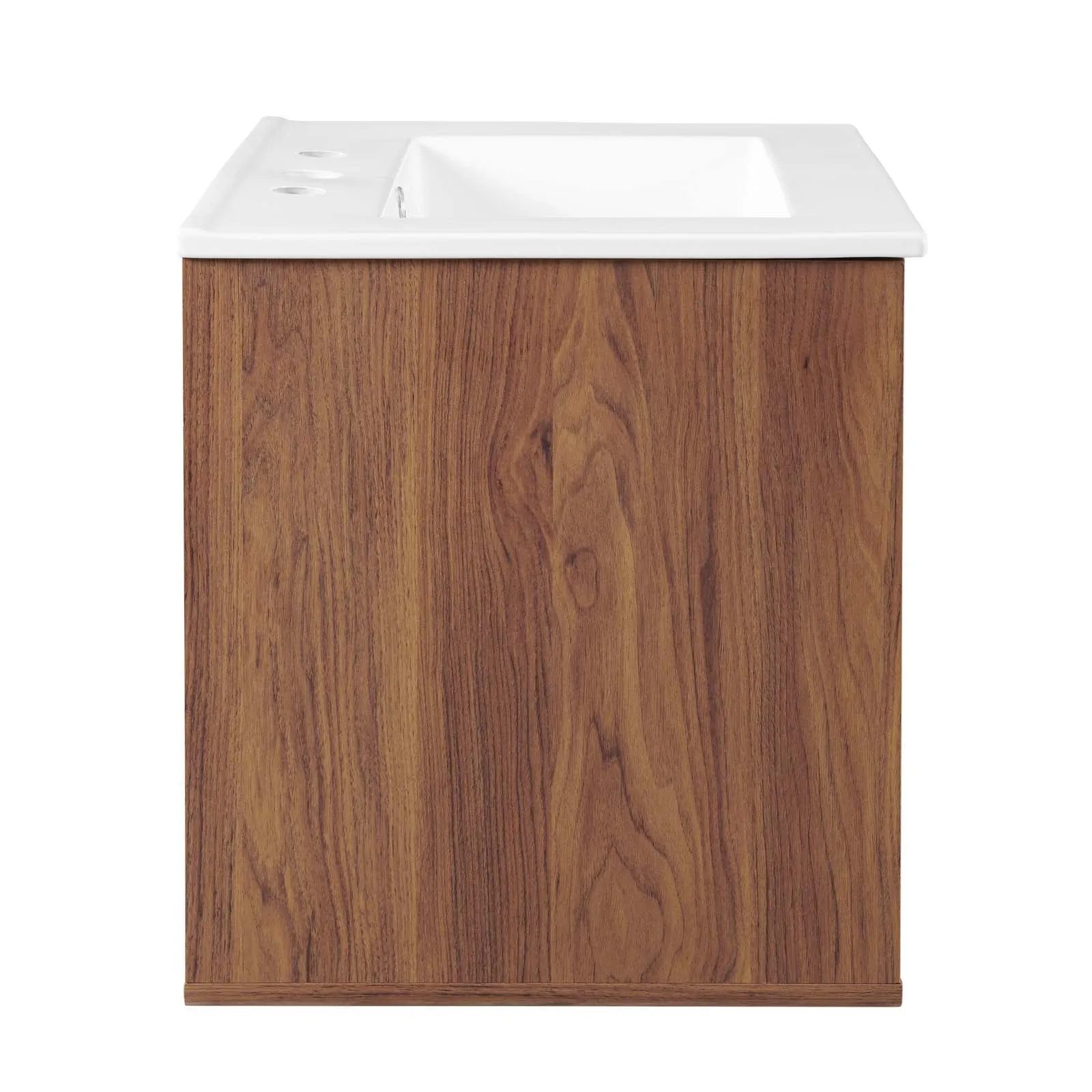 Transmit 24" 	Wall-Mount Bathroom Vanity Walnut White
