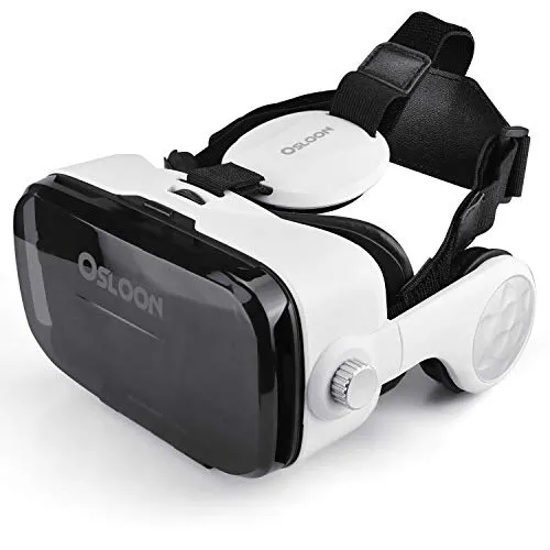 Virtual Reality Headset,Osloon 3D VR Glasses w/Stereo Headphone,Compatible 4.7-6.2 inch iPhone/Android Phone,Including iPhone XS/X/8/8Plus/7/7Plus/6/6Plus/6s/5,Samsung,LG,Nexus etc