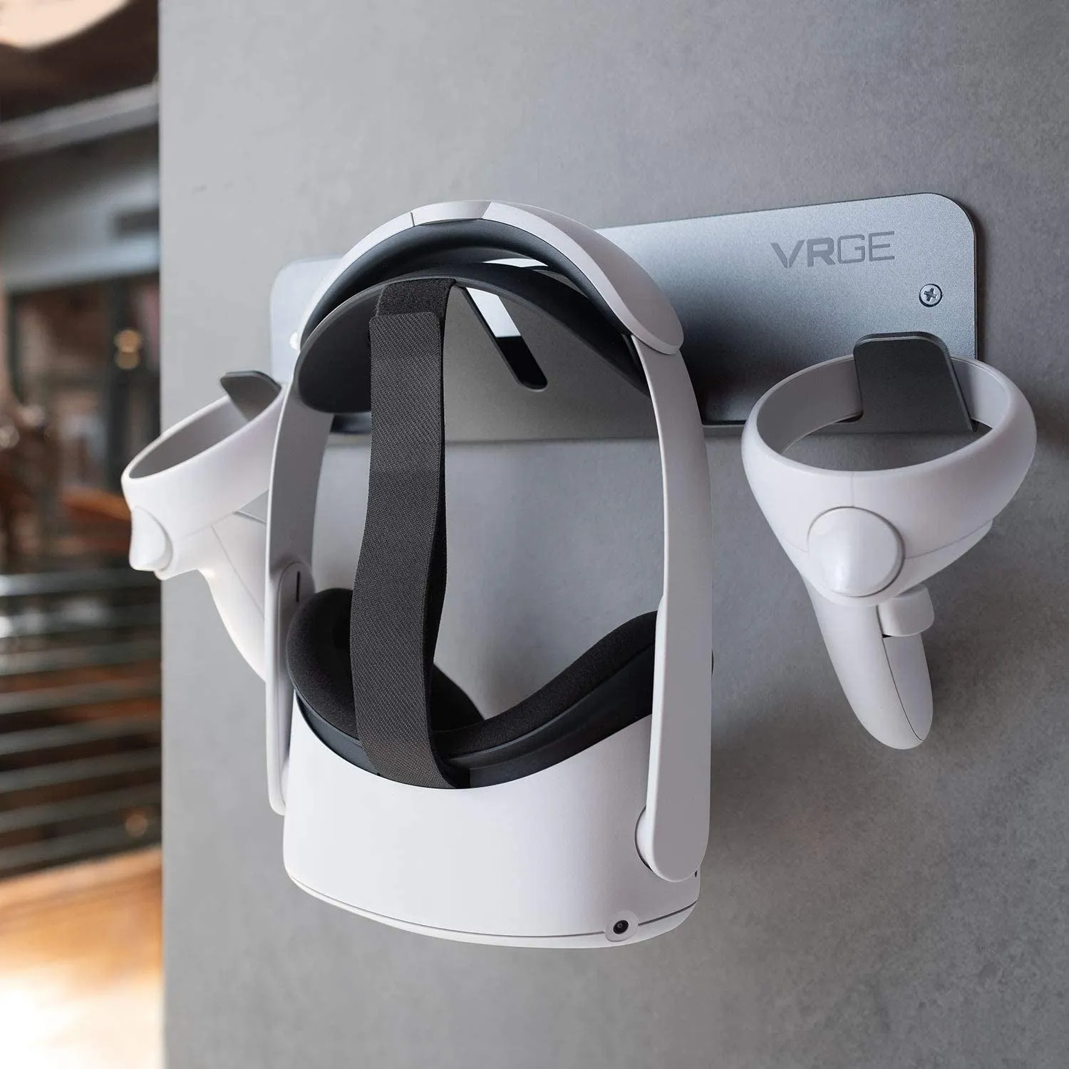 VRGE VR Wall Mount Storage Stand Hook - for Meta/Oculus Quest 2 - Rift - Rift-S - Quest - HTC Vive - Vive Pro - Playstation VR - Valve Index - Vive Cosmos and Mixed Reality Headsets
