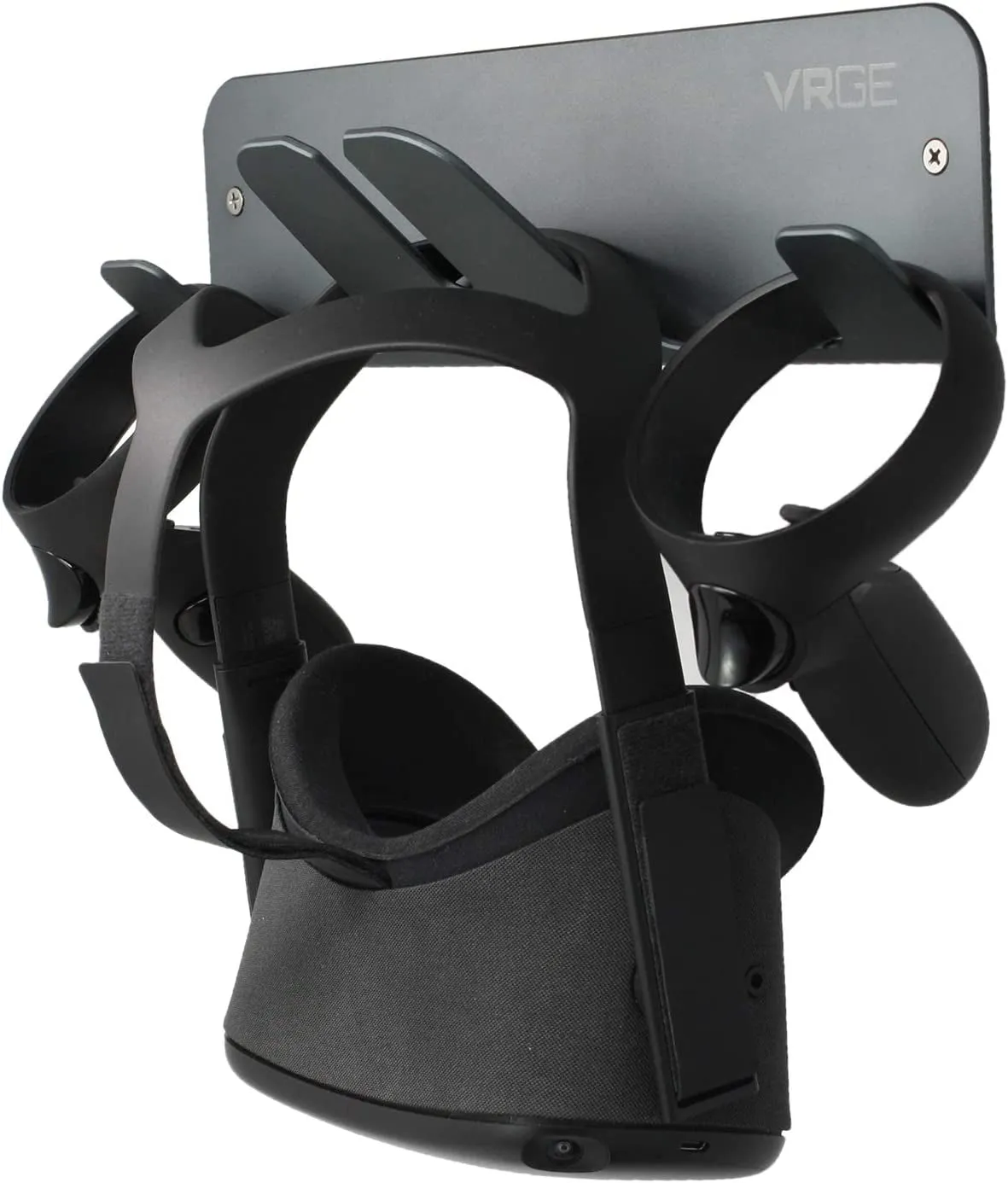 VRGE VR Wall Mount Storage Stand Hook - for Meta/Oculus Quest 2 - Rift - Rift-S - Quest - HTC Vive - Vive Pro - Playstation VR - Valve Index - Vive Cosmos and Mixed Reality Headsets