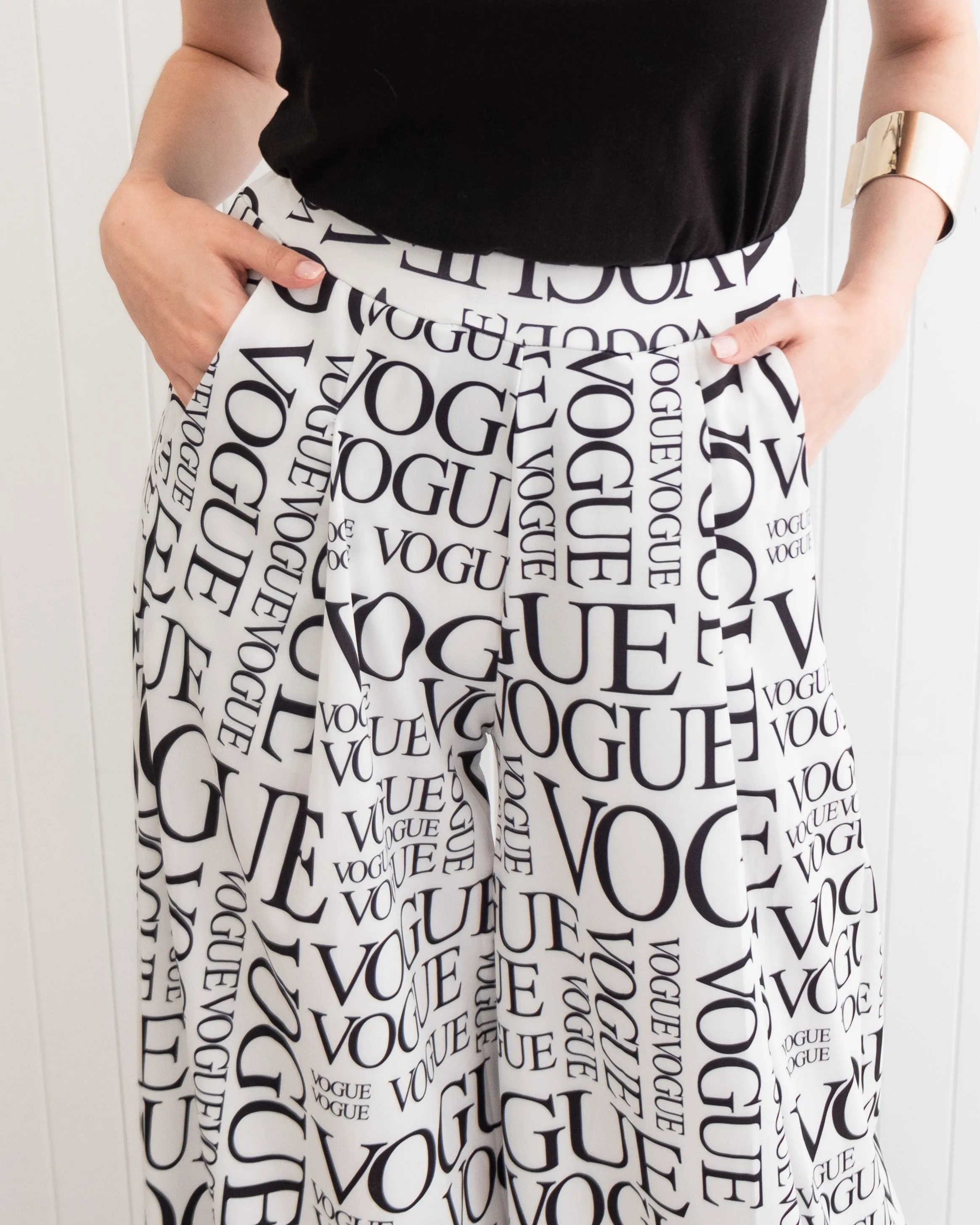White Print Pant