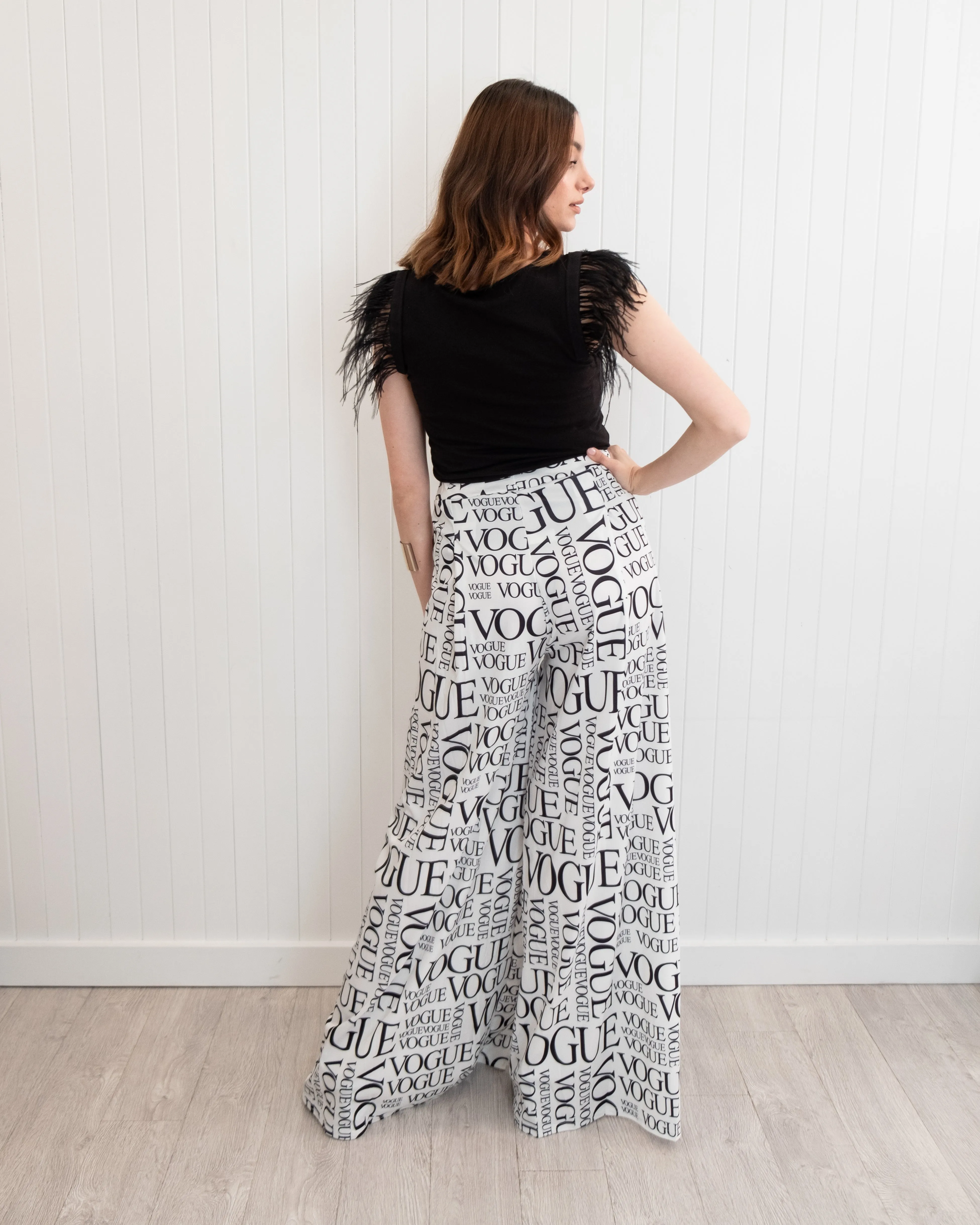 White Print Pant